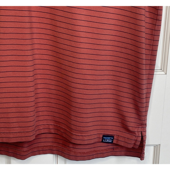 LL Bean Men's Striped Polo Shirt Sz L Traditional Fit Pima Cotton Casual Comfort - Picture 2 of 12